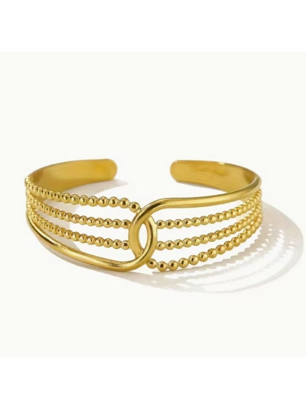 Middle Eastern And Latin Luxurious & Stylish Open Bangles Stainless Gold Plated